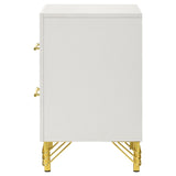 Lucia 2-drawer Nightstand Bedside Table White - Home Elegance USA