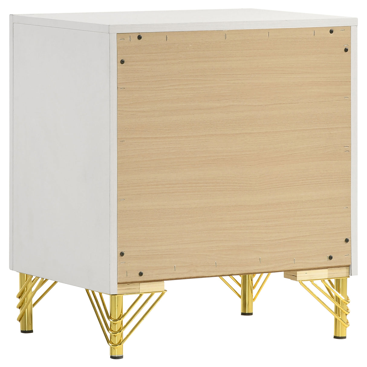 Lucia 2-drawer Nightstand Bedside Table White - Home Elegance USA