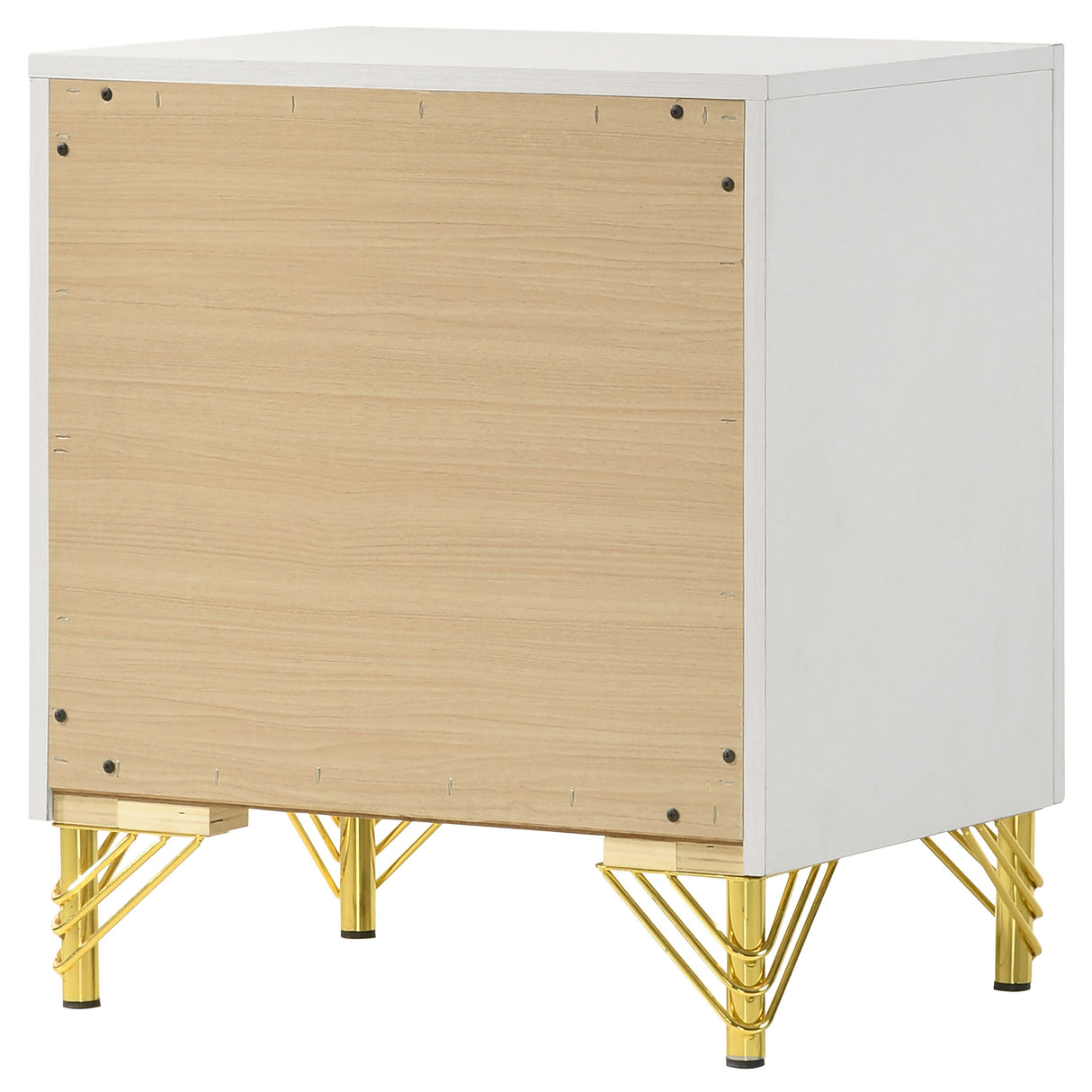 Lucia 2-drawer Nightstand Bedside Table White - Home Elegance USA