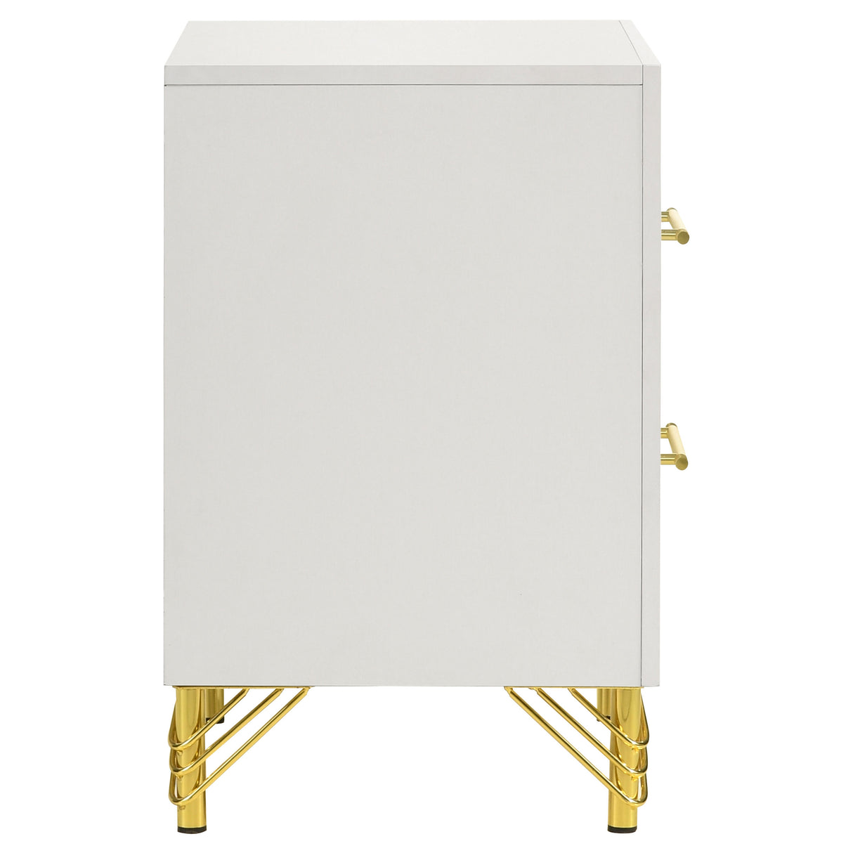 Lucia 2-drawer Nightstand Bedside Table White - Home Elegance USA