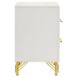 Lucia 2-drawer Nightstand Bedside Table White - Home Elegance USA
