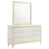 Dresser With Mirror - Lucia 6-drawer Bedroom Dresser with Mirror White