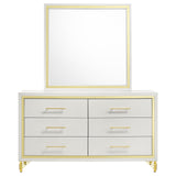 Dresser With Mirror - Lucia 6-drawer Bedroom Dresser with Mirror White