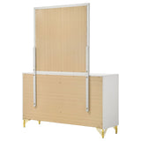 Dresser With Mirror - Lucia 6-drawer Bedroom Dresser with Mirror White