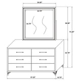 Dresser With Mirror - Lucia 6-drawer Bedroom Dresser with Mirror White