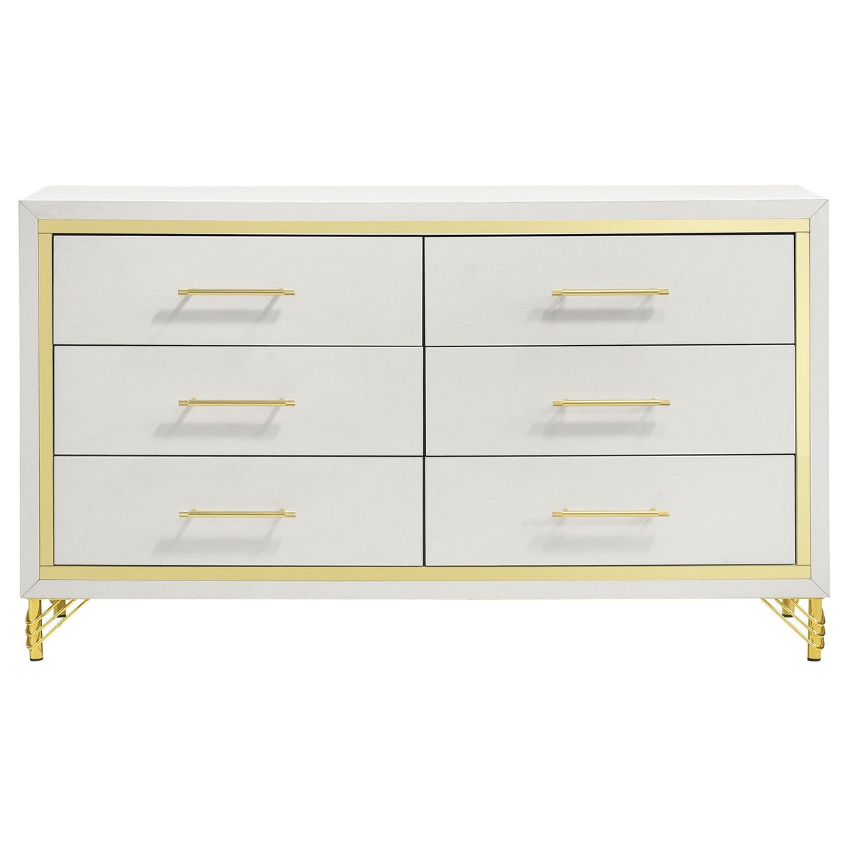 Dresser - Lucia 6-drawer Bedroom Dresser White