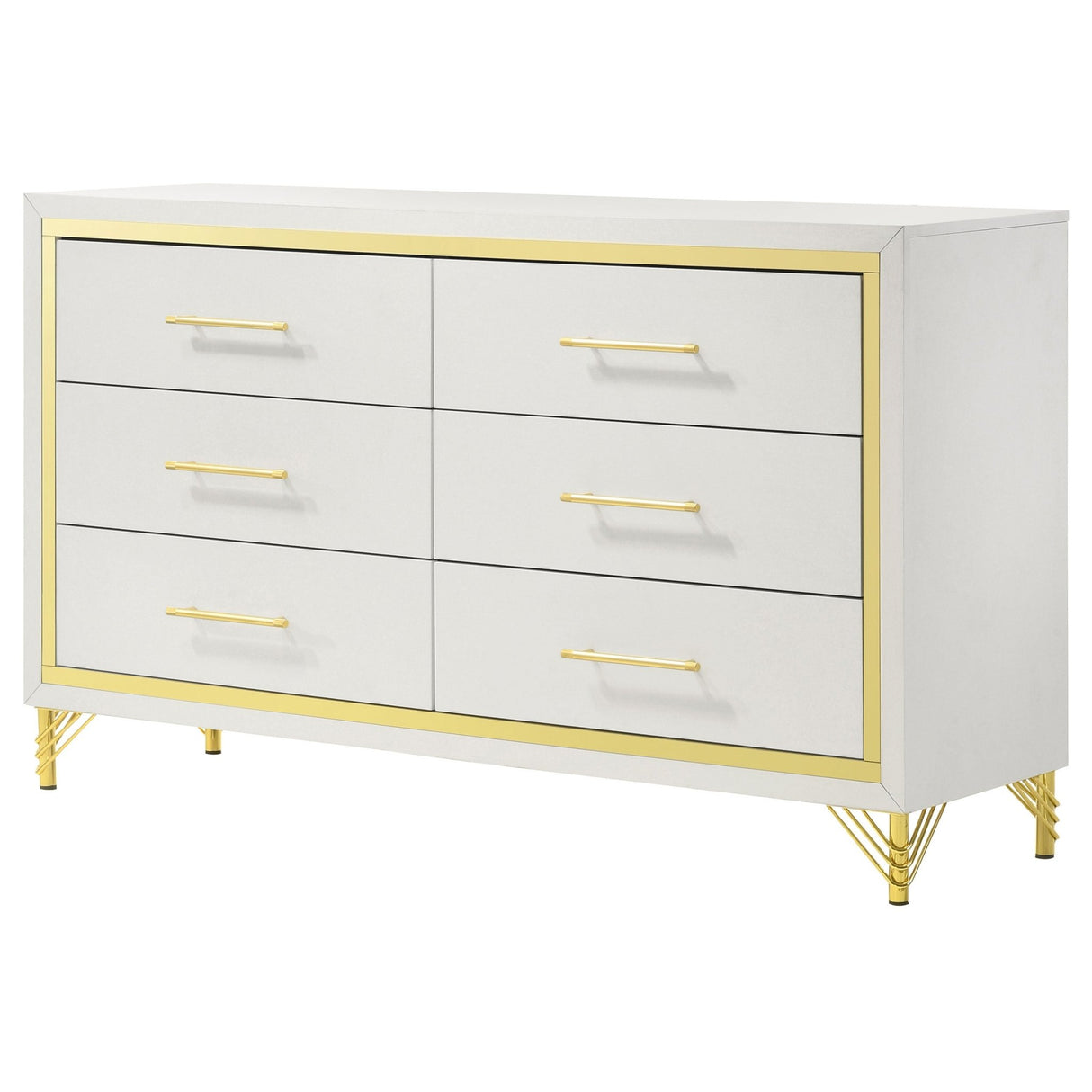 Dresser - Lucia 6-drawer Bedroom Dresser White