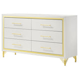 Dresser - Lucia 6-drawer Bedroom Dresser White