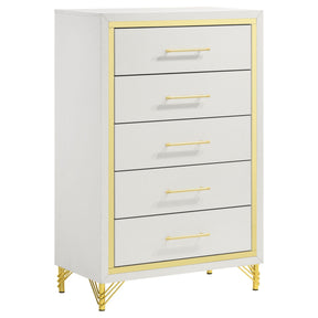 Chest - Lucia 5-drawer Bedroom Chest White