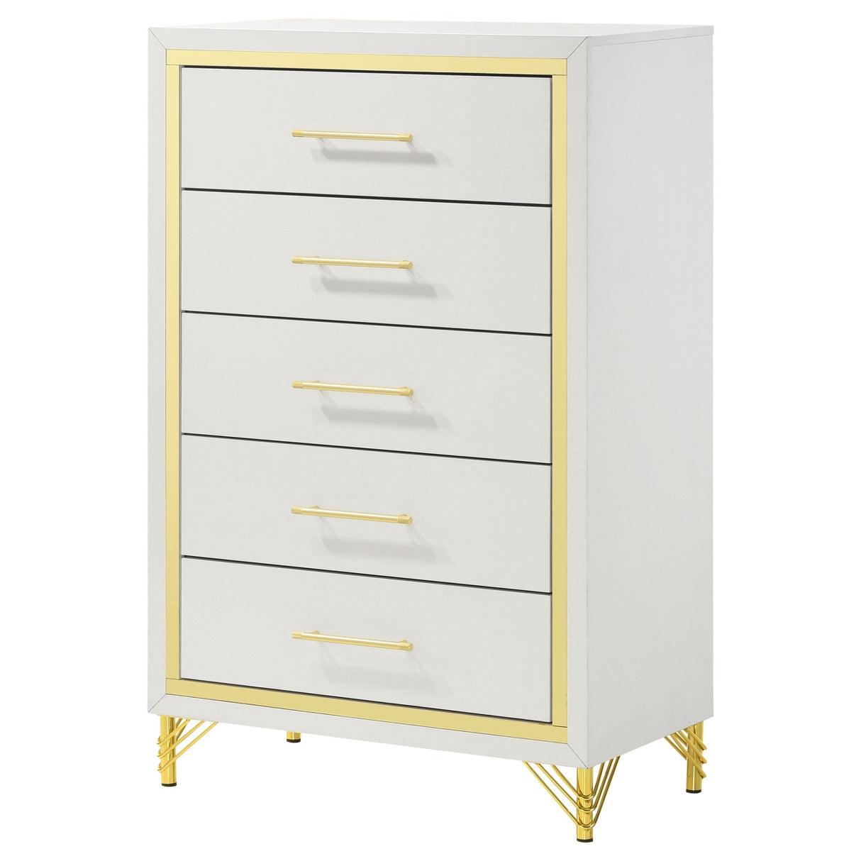 Chest - Lucia 5-drawer Bedroom Chest White