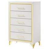 Chest - Lucia 5-drawer Bedroom Chest White