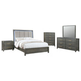 Eastern King Bed 5 Pc Set - Kieran 5-piece Eastern King Bedroom Set Grey