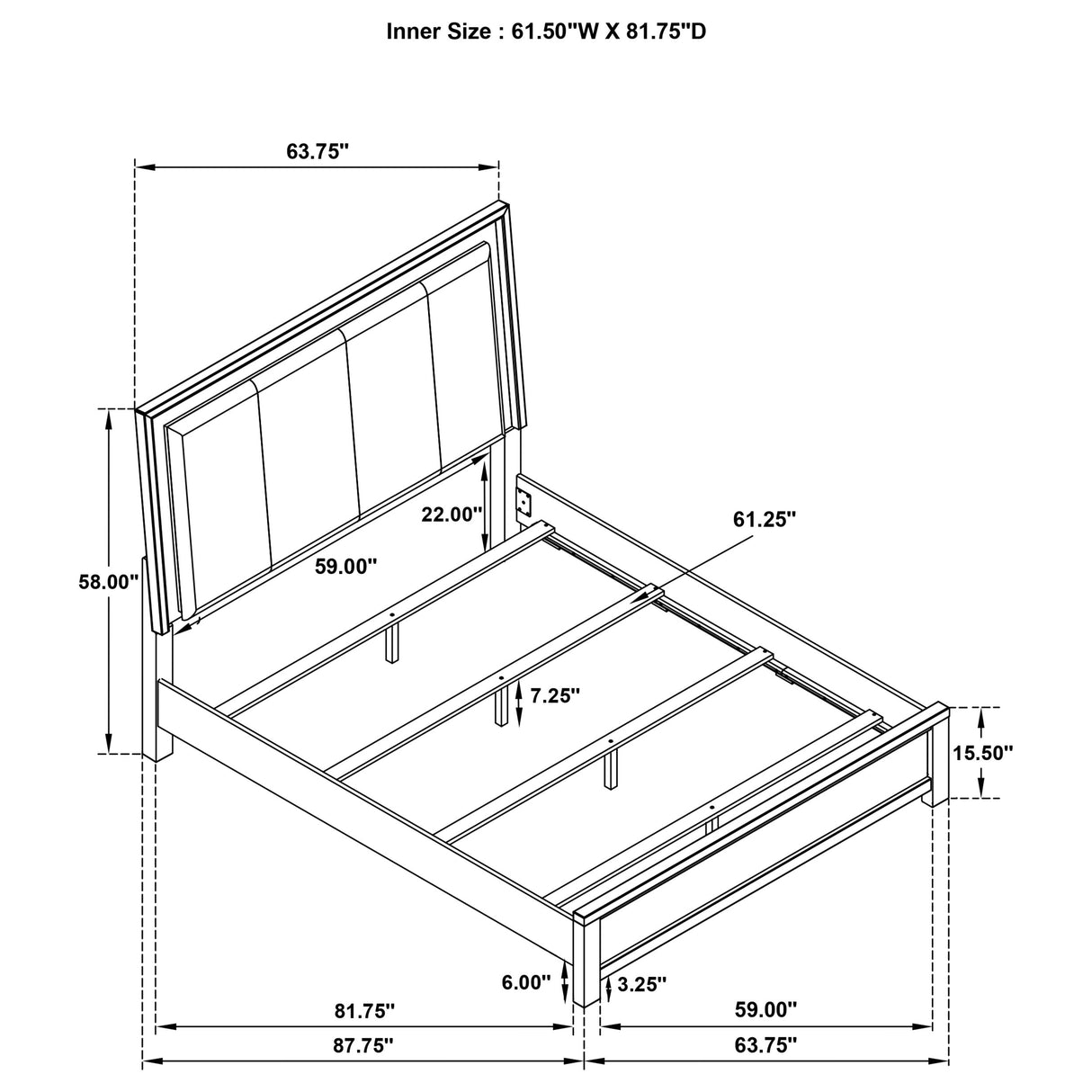 Queen Bed - Kieran Wood Queen LED Panel Bed Grey