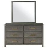 Dresser With Mirror - Kieran 6-drawer Bedroom Dresser with Mirror Grey