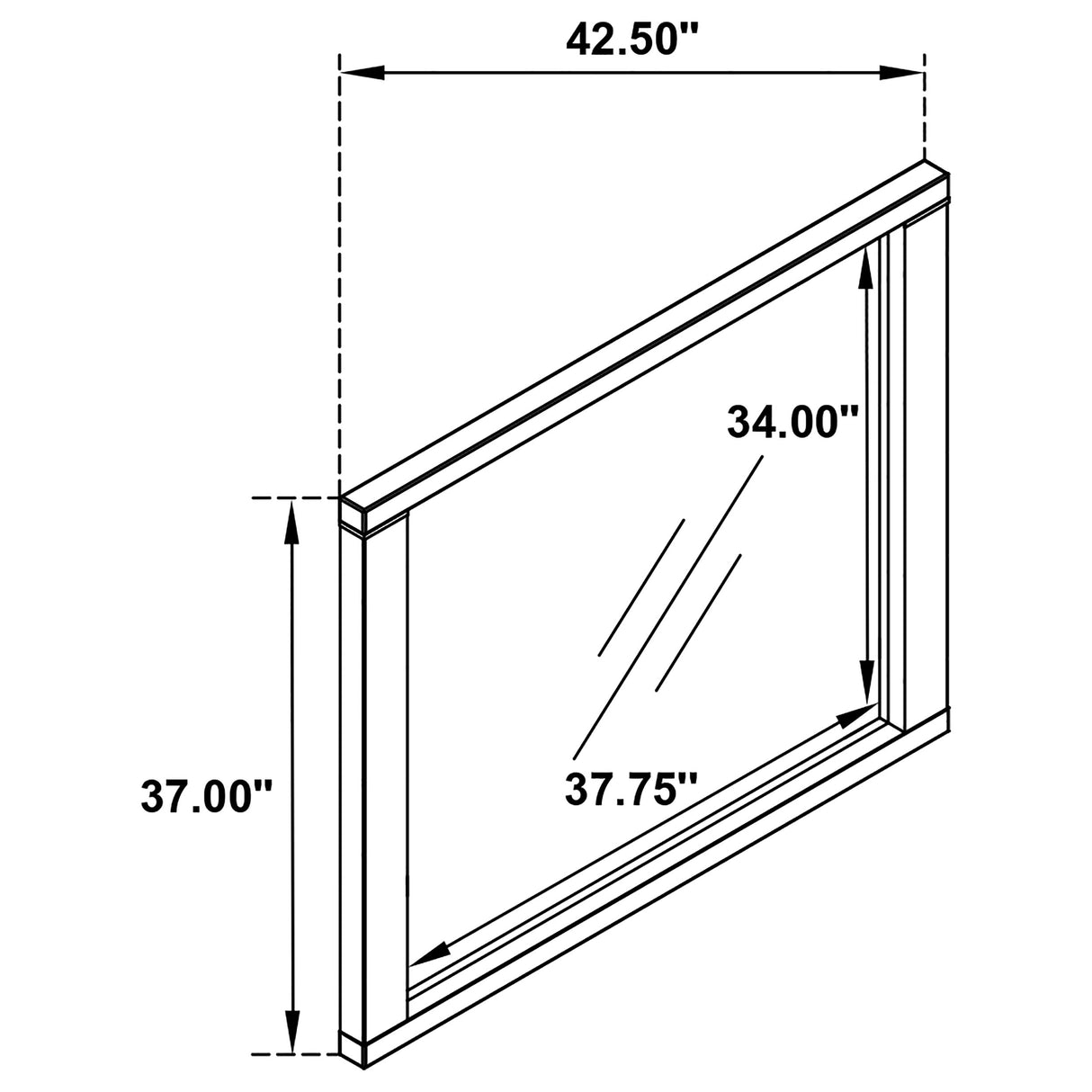 Dresser Mirror - Kieran Dresser Mirror Grey