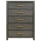 Chest - Kieran 5-drawer Bedroom Chest Grey