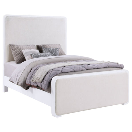 Anastasia Upholstered California King Panel Bed Pearl White | Coaster - 224751KW - Home Elegance USA - 3