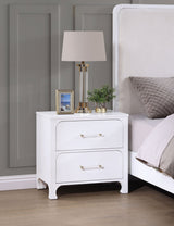 Anastasia 2 - drawer Nightstand Bedside Table Pearl White | Coaster - 224752 - Home Elegance USA - 2