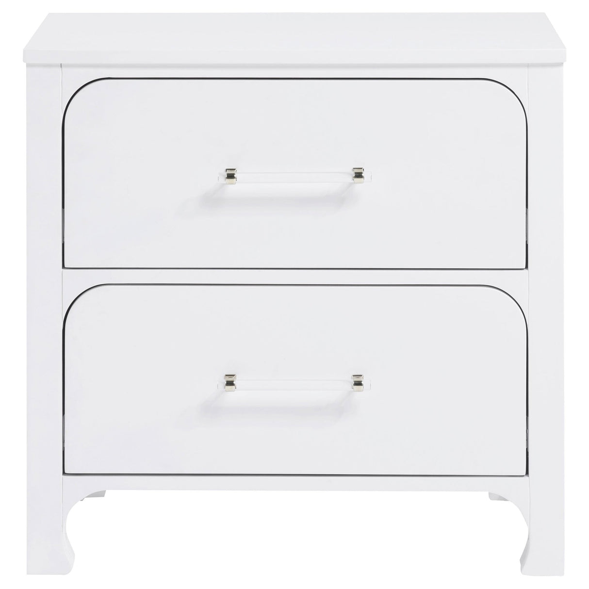 Anastasia 2 - drawer Nightstand Bedside Table Pearl White | Coaster - 224752 - Home Elegance USA - 3