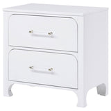 Anastasia 2 - drawer Nightstand Bedside Table Pearl White | Coaster - 224752 - Home Elegance USA - 4