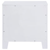 Anastasia 2 - drawer Nightstand Bedside Table Pearl White | Coaster - 224752 - Home Elegance USA - 7