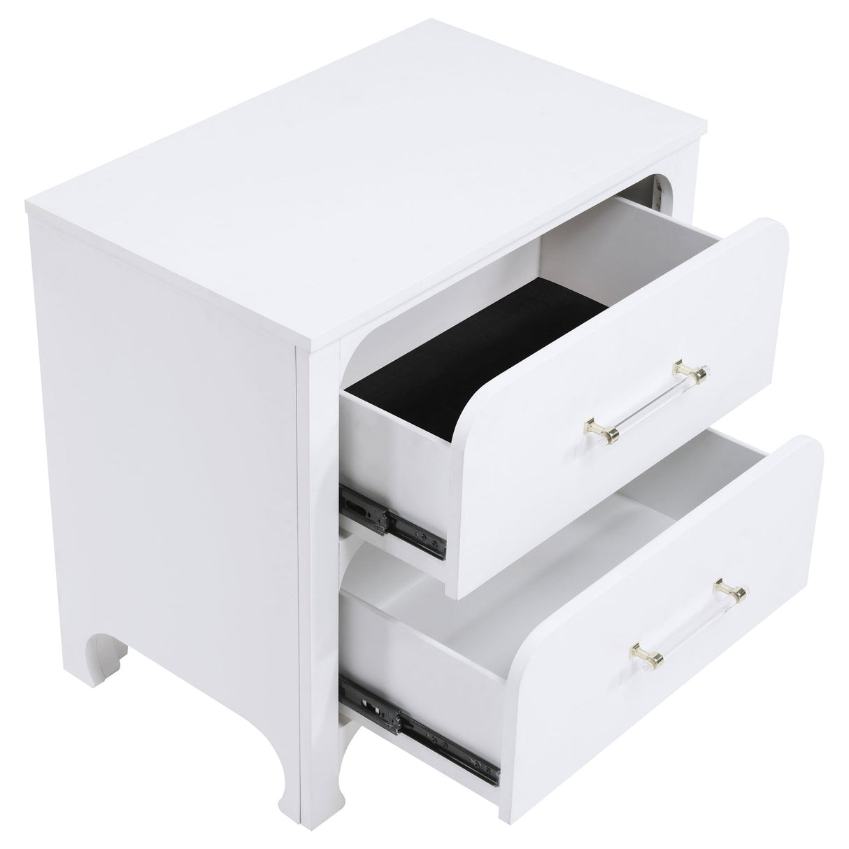 Anastasia 2 - drawer Nightstand Bedside Table Pearl White | Coaster - 224752 - Home Elegance USA - 11