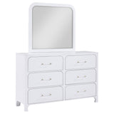 Anastasia 6 - drawer Bedroom Dresser with Mirror Pearl White | Coaster - 224753M - Home Elegance USA - 1