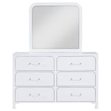 Anastasia 6 - drawer Bedroom Dresser with Mirror Pearl White | Coaster - 224753M - Home Elegance USA - 3