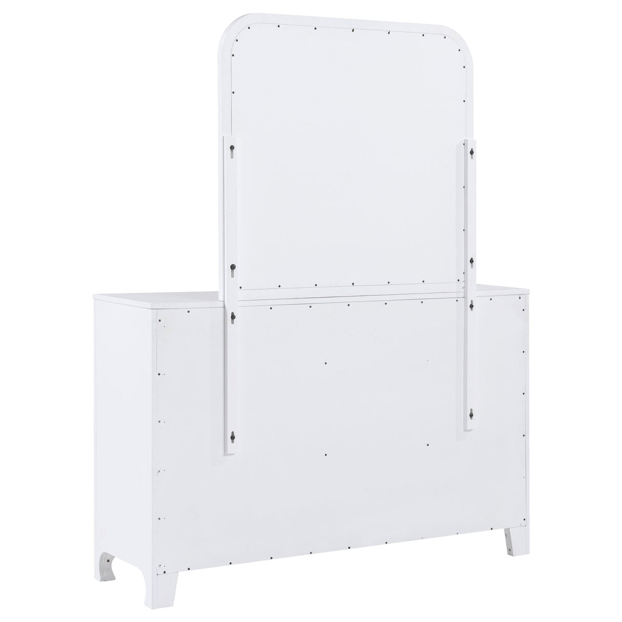 Anastasia 6 - drawer Bedroom Dresser with Mirror Pearl White | Coaster - 224753M - Home Elegance USA - 6