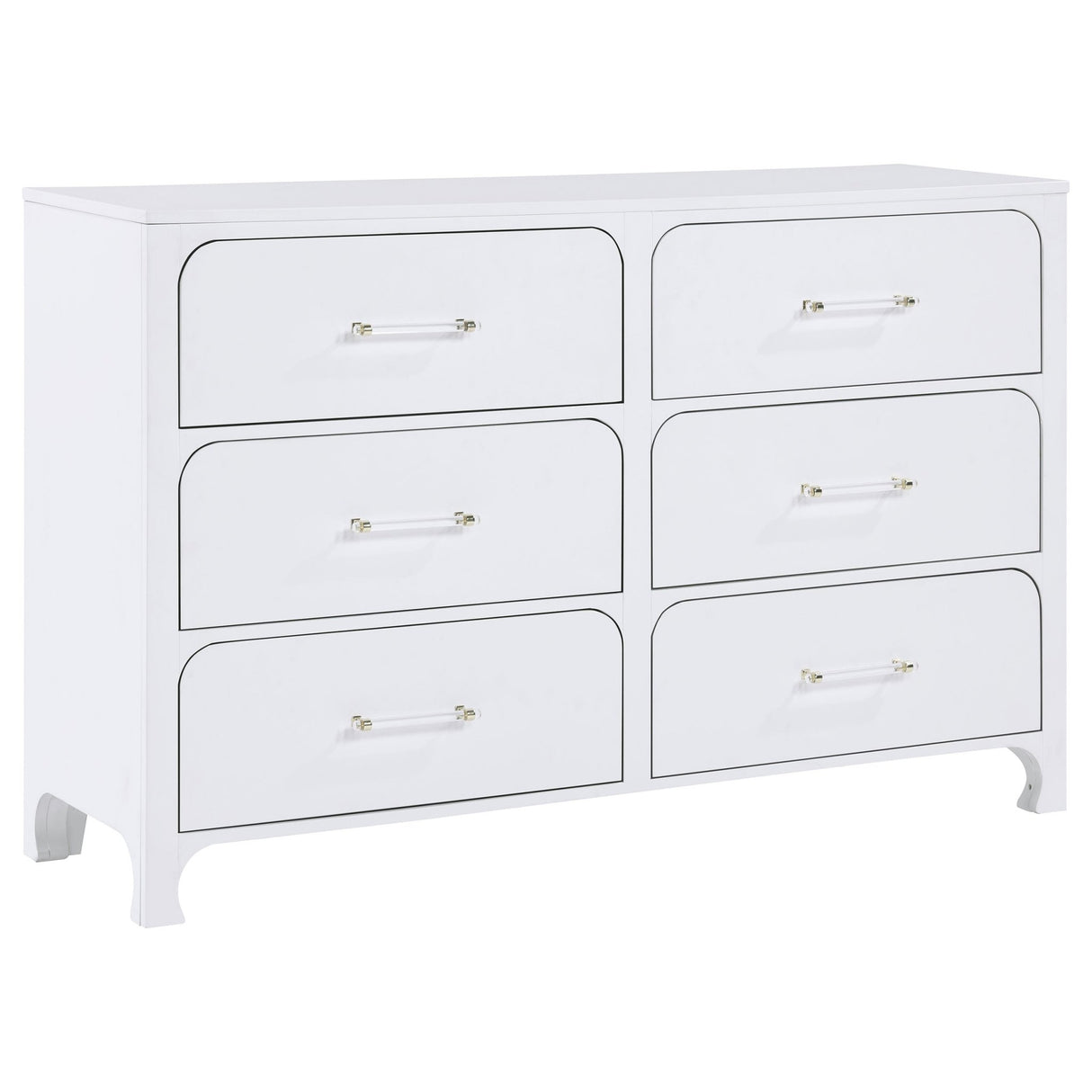 Anastasia 6 - drawer Bedroom Dresser Pearl White | Coaster - 224753 - Home Elegance USA - 1