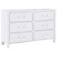 Dresser - Anastasia 6-drawer Bedroom Dresser Pearl White