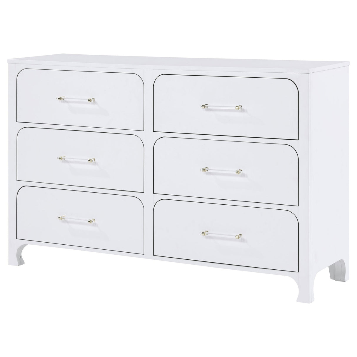 Anastasia 6 - drawer Bedroom Dresser Pearl White | Coaster - 224753 - Home Elegance USA - 4