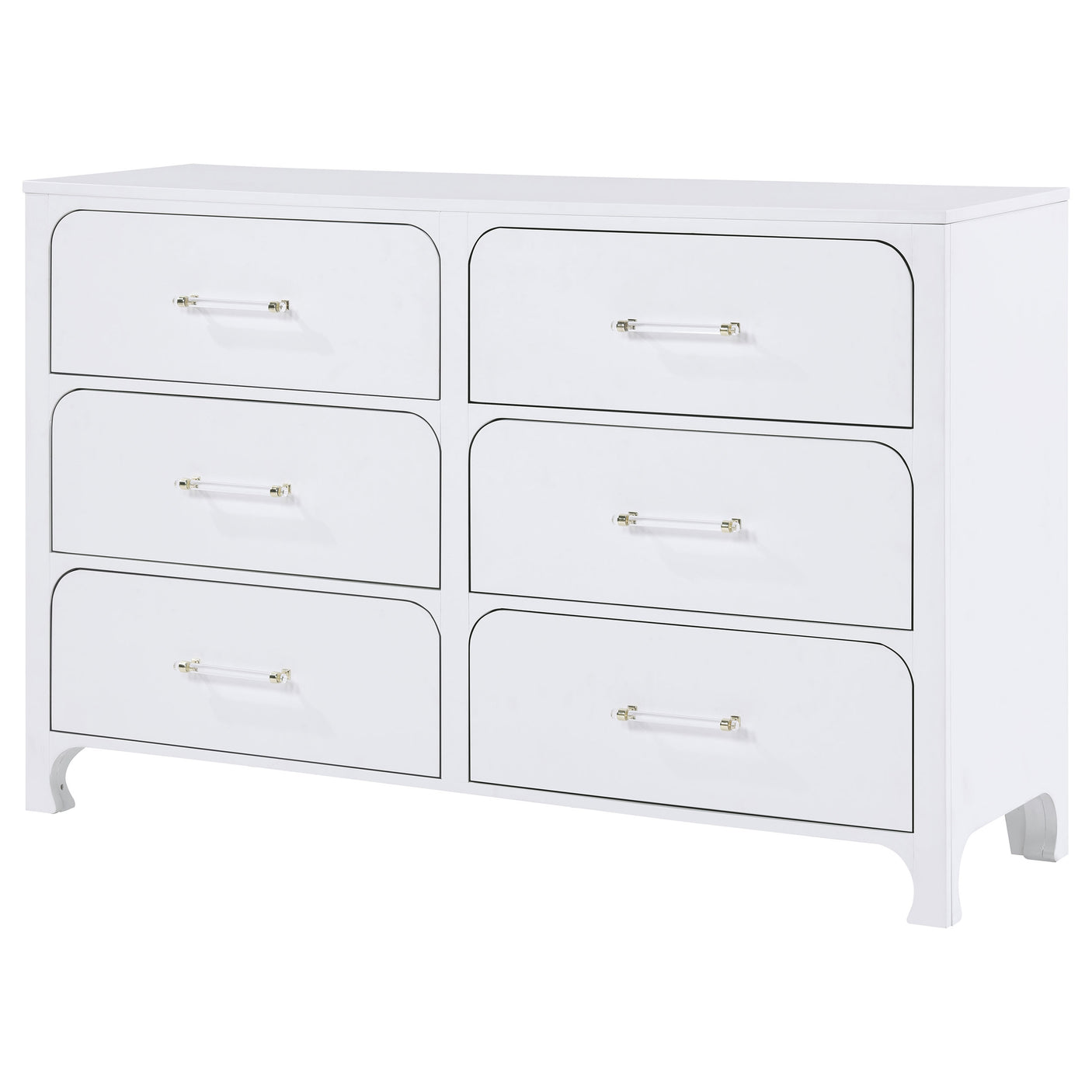 Dresser - Anastasia 6-drawer Bedroom Dresser Pearl White