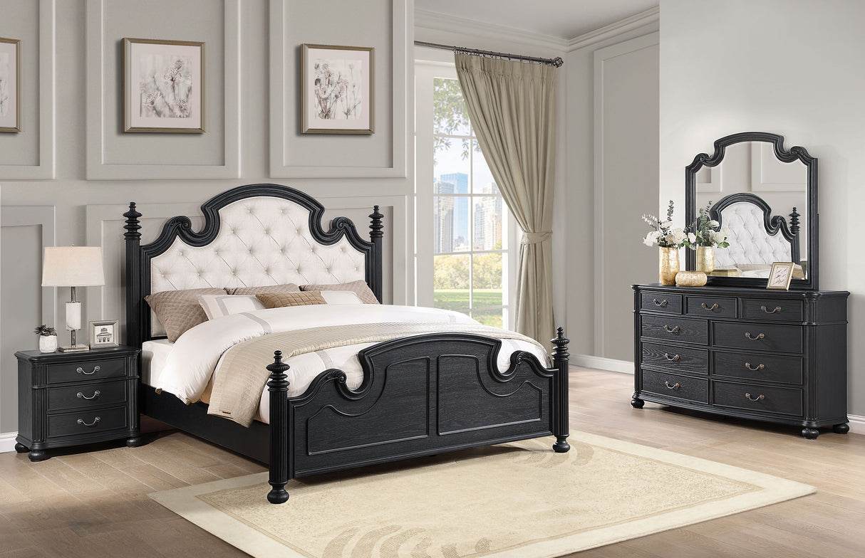 Eastern King Bed 4 Pc Set - Celina 4-piece Eastern King Bedroom Set Black