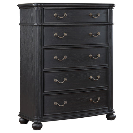 Chest - Celina 5-drawer Bedroom Chest Black