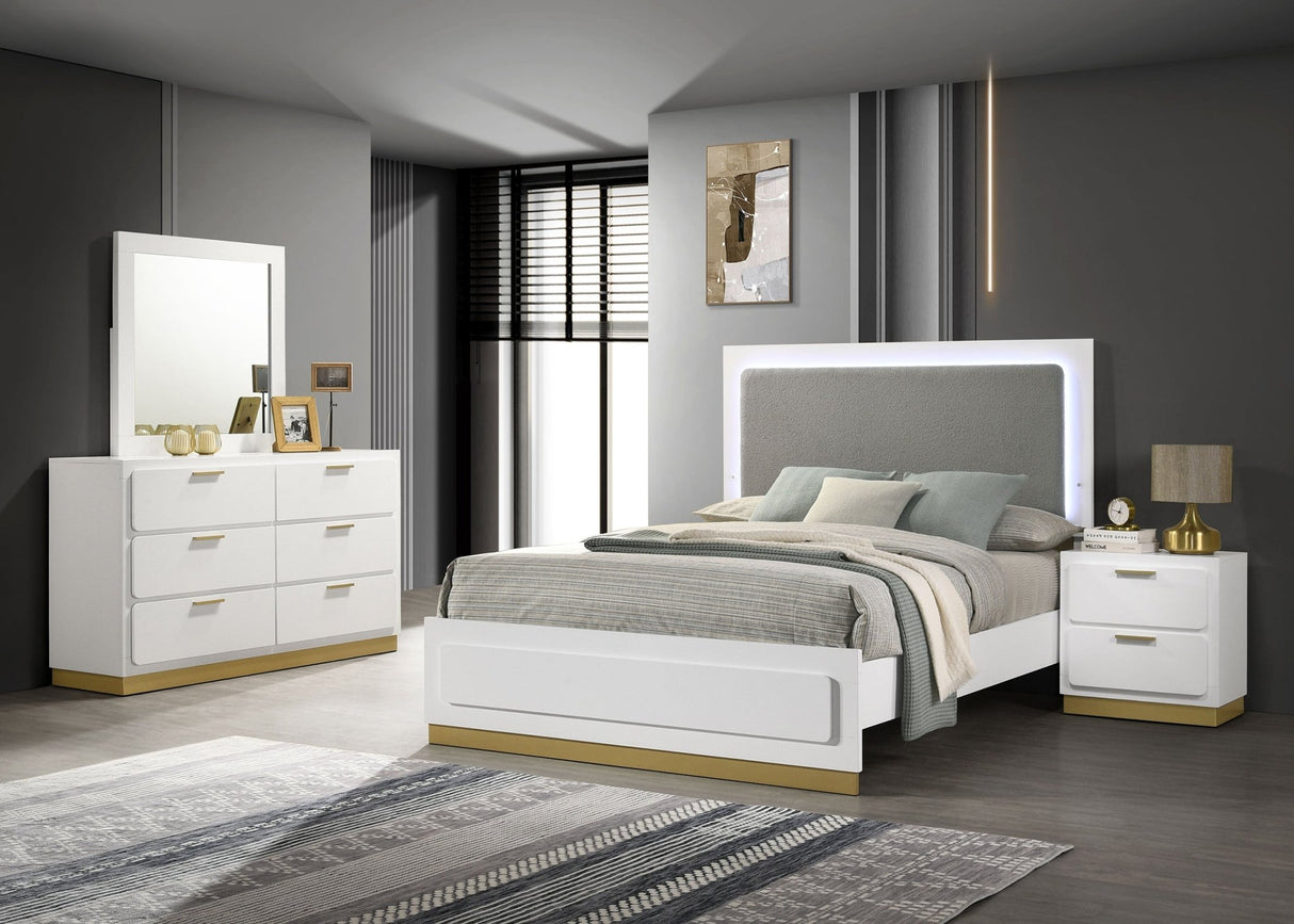 Caraway 4 - piece Queen Bedroom Set White | Coaster | Home Elegance USA