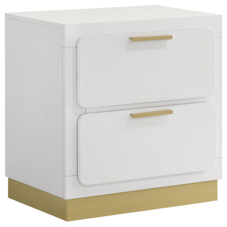 Nightstand - Caraway 2-drawer Nightstand Bedside Table White