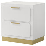 Caraway 2 - drawer Nightstand Bedside Table White | Coaster - 224772 - Home Elegance USA - 4