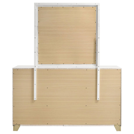 Caraway 6 - drawer Bedroom Dresser with Mirror White | Coaster | Home Elegance USA