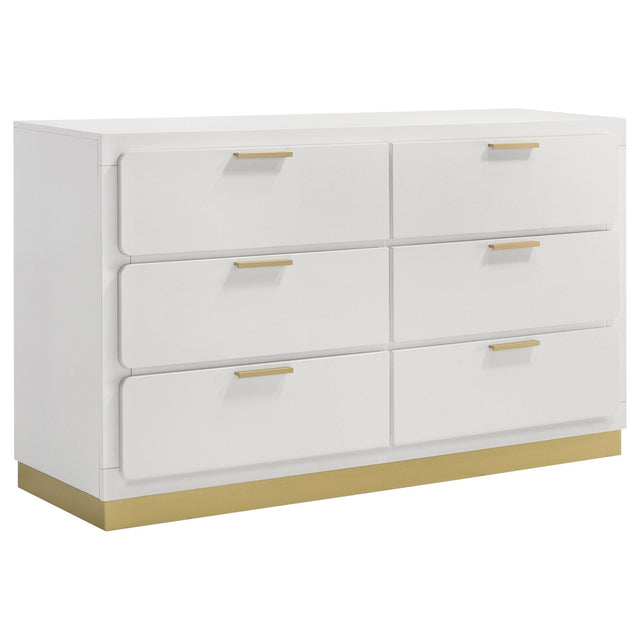 Caraway 6 - drawer Bedroom Dresser White | Coaster - 224773 - Home Elegance USA - 1