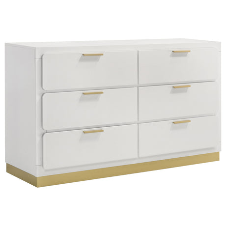 Dresser - Caraway 6-drawer Bedroom Dresser White