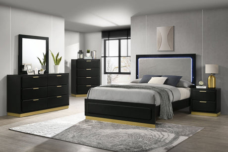 Caraway 5 - piece Eastern King Bedroom Set Black | Coaster | Home Elegance USA