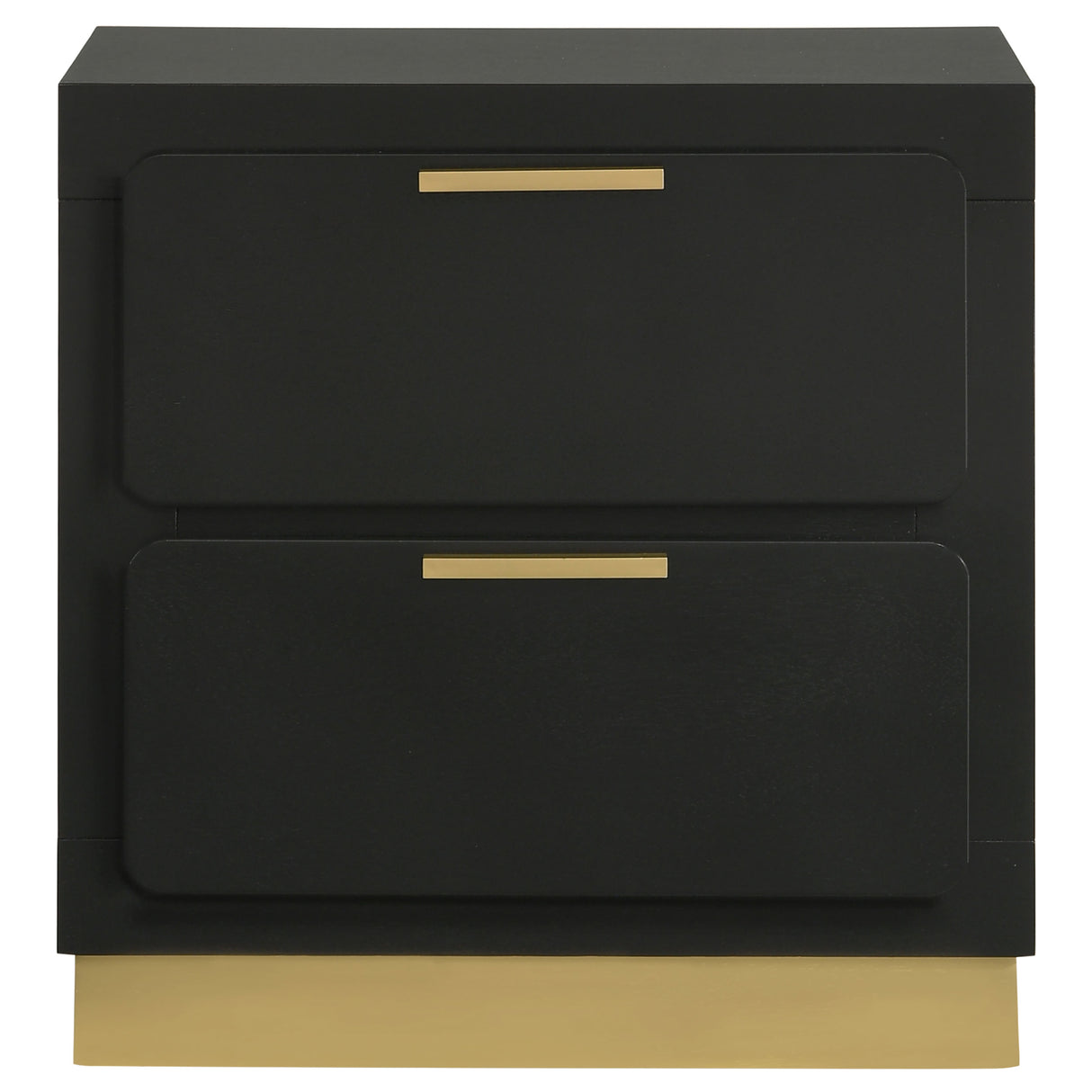 Nightstand - Caraway 2-drawer Nightstand Bedside Table Black