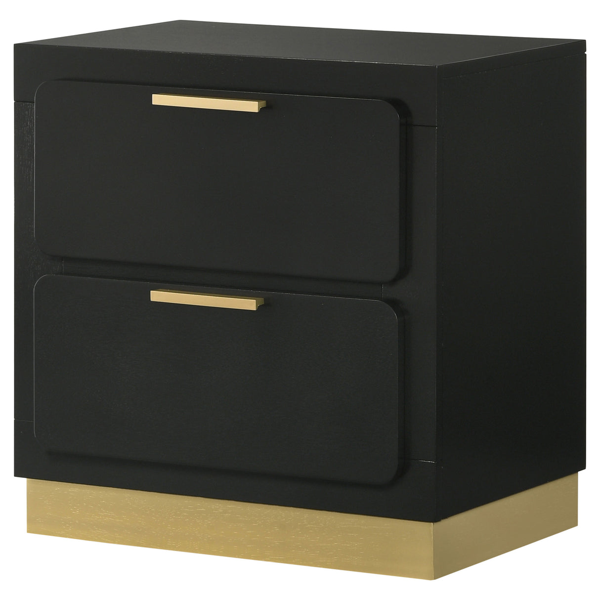 Nightstand - Caraway 2-drawer Nightstand Bedside Table Black