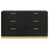 Caraway 6 - drawer Bedroom Dresser Black | Coaster - 224783 - Home Elegance USA - 3