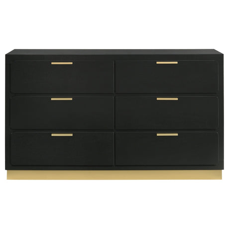 Caraway 6 - drawer Bedroom Dresser Black | Coaster | Home Elegance USA