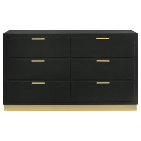 Dresser - Caraway 6-drawer Bedroom Dresser Black