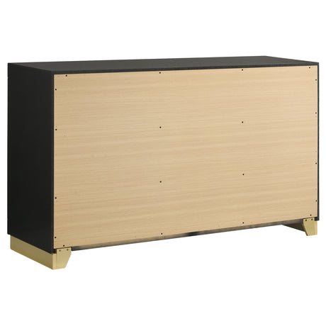 Dresser - Caraway 6-drawer Bedroom Dresser Black