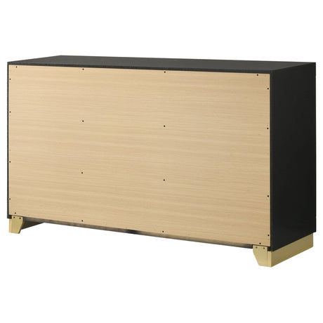 Caraway 6 - drawer Bedroom Dresser Black | Coaster | Home Elegance USA