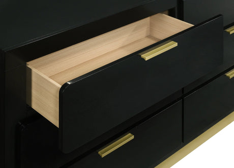 Caraway 6 - drawer Bedroom Dresser Black | Coaster | Home Elegance USA